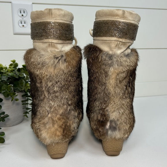 Coach Maryann Suede Angora Fur Boots Women’s Size 7 B - Picture 5 of 16